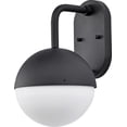thumbnail image 1 of Nuvo Lighting Atmosphere 6W LED Medium Wall Lantern Matte Black with White Opal Glass, 1 of 7