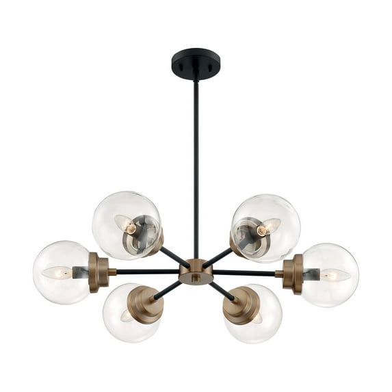 Nuvo Lighting - Axis-6 Light Chandelier in Industrial Style-29.63 Inches Wide by