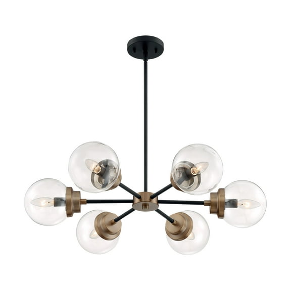 Nuvo Lighting - Axis-6 Light Chandelier in Industrial Style-29.63 Inches Wide by