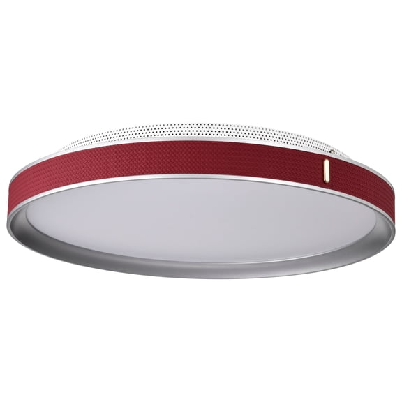 Nuvo Lighting Bandon - 20 Inch LED Flush Mount - Gray with Red Wrap - Acrylic Lens