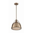 thumbnail image 1 of 60/7202-Nuvo Lighting-Barbett-1 Light Medium Pendant in Traditional Style-10 Inches Wide by 3.5 Inches High-Burnished Brass Finish, 1 of 2