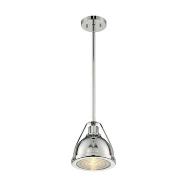 60/7211-Nuvo Lighting-Barbett-1 Light Small Pendant in Industrial Style-8.75 Inches Wide by 9.13 Inches High-Polished Nickel Finish