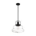 thumbnail image 1 of 60/6759-Nuvo Lighting-Basel-1 Light Pendant-13.75 Inches Wide by 14.63 Inches High-Matte Black Finish, 1 of 8