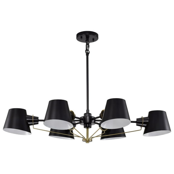 60/7386 Nuvo Lighting Baxter - 6 Light Oval Chandelier In Impressionable Style-7 Inches Tall and 20.25 Inches Wide     -Traditional Installation