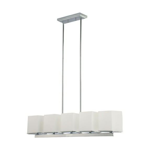 Nuvo Lighting 60-4091 Bento - 5 Light Island Pendant with Satin White Glass