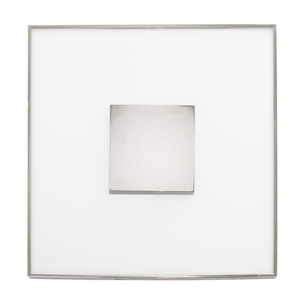 Polished Nickel 17" Square LED Flush Mount Ceiling Light