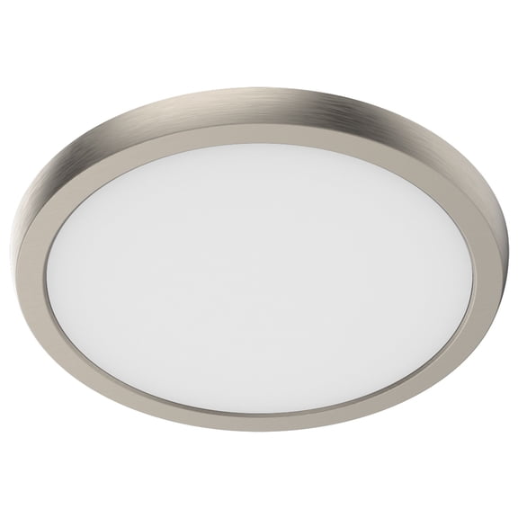 Blink Performer - Light Brushed Nickel/Silver Utilitarian LED Aluminum Flush Mount Light