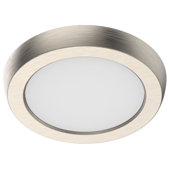 Blink Performer - Light Brushed Nickel/Silver Utilitarian LED Aluminum Flush Mount Light