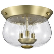 60/7807-Nuvo Lighting-Boliver - 3 Light Flush Mount In Traditional Style-9.5 Inches Tall and 13.5 Inches Wide-Vintage Brass Finish