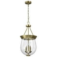 thumbnail image 1 of Nuvo Lighting Boliver 3 Light Pendant - 11 Inches - Vintage Brass Finish - Clear Seeded Glass - Vintage Brass, 1 of 18