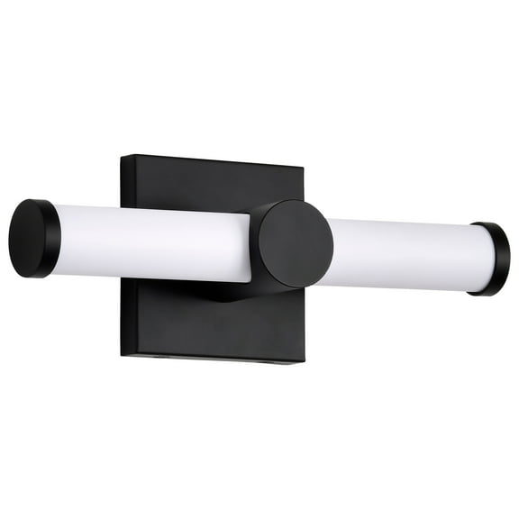 Nuvo Lighting Bowman 12 Inch LED Vanity Matte Black Acrylic Lens