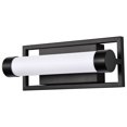 thumbnail image 1 of Nuvo Lighting Canal LED Small Vanity Matte Black Finish White Acrylic Lens, 1 of 5