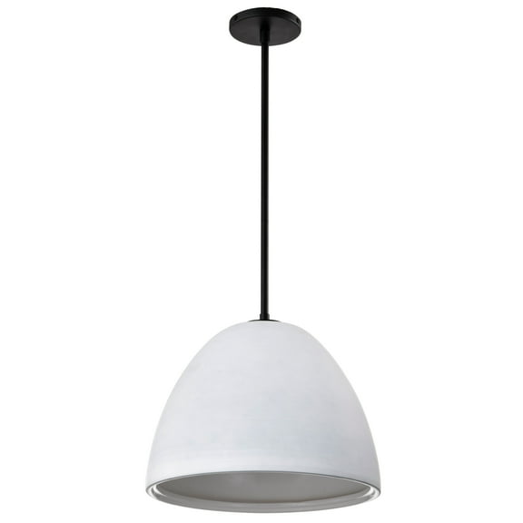 Nuvo Lighting Collins 14 Inch Pendant with White Ceramic - Matte Black