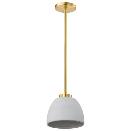 Nuvo Lighting Collins 8 Inch Mini Pendant with White Ceramic - Brushed Brass