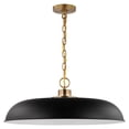 thumbnail image 1 of Nuvo Lighting Colony 1 Light Large Pendant Matte Black with Burnished Brass, 1 of 4