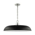 thumbnail image 1 of 60/7488-Nuvo Lighting-Colony - 1 Light Large Pendant In Mid-Century Modern Style-8.75 Inches Tall and 24 Inches Wide-Matte Black/Polished nickel, 1 of 4
