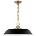 thumbnail image 1 of 60/7484 Nuvo Lighting Colony - 1 Light Medium Pendant In Mid-Century Modern Style-8.13 Inches Tall and 19.88 Inches Wide-Matte Black/Burnished Brass, 1 of 4