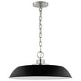 thumbnail image 1 of 60/7485 Nuvo Lighting Colony - 1 Light Medium Pendant In Mid-Century Modern Style-8.13 Inches Tall and 19.88 Inches Wide-Matte Black/Polished nickel, 1 of 6