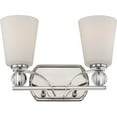 thumbnail image 1 of Connie 2 - Light Polished Nickel  Glass Wall Sconce, 1 of 2