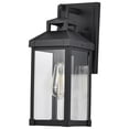 thumbnail image 1 of Nuvo Lighting Corning 1 Light Medium Wall Lantern Matte Black with Clear Glass, 1 of 8
