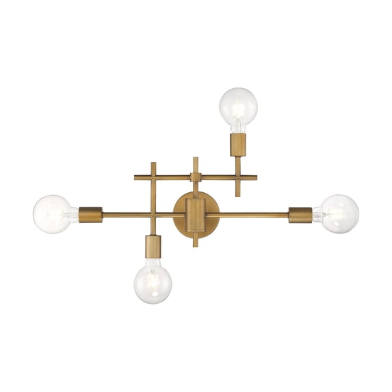 Delphi 4 - Light Aged Gold Gold Contemporary Wall Sconce
