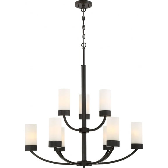 60/6329 Nuvo Lighting Denver-Nine Light 2-Tier Chandelier-31 Inches Wide by 28 Inches High-Mahogany Bronze Finish    -Traditional Installation