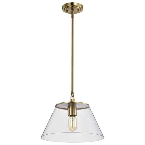 Nuvo Lighting Dover 1 Light Medium Pendant Vintage Brass with Clear Glass - Vintage Brass