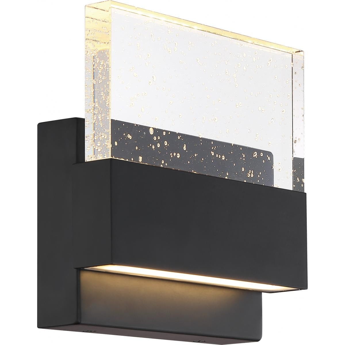 Ellusion Matte Black 7" LED Dimmable Direct Wired Wall Sconce