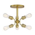 thumbnail image 1 of Nuvo Lighting Faraday 6-Light Semi Flush BB, 1 of 2