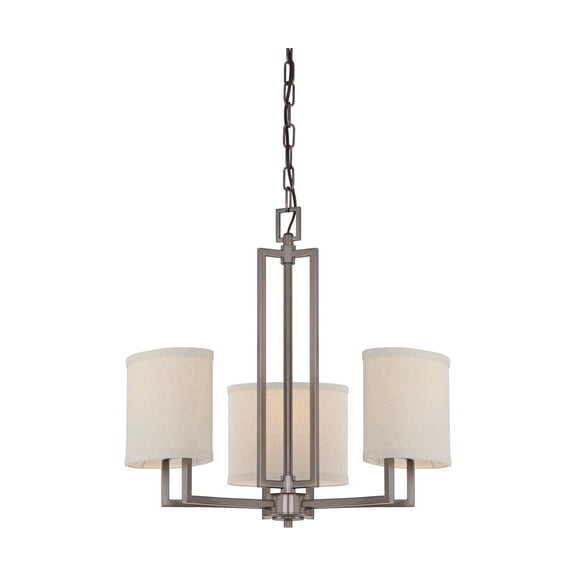 60/4857 Nuvo Lighting Gemini-Three Light Chandelier-21 Inches Wide by 20.75 Inches High