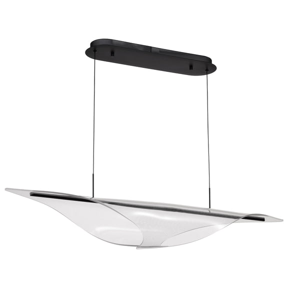 Nuvo Lighting Geneva 46 Inch LED Island Pendant Matte Black Silk Screened Acrylic Lens - Matte Black