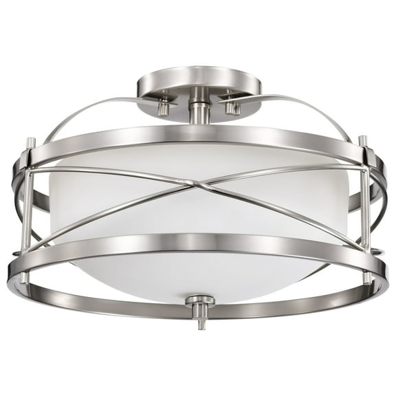 Nuvo Lighting Ginger - 2 Light Semi Flush with Etched Opal Glass