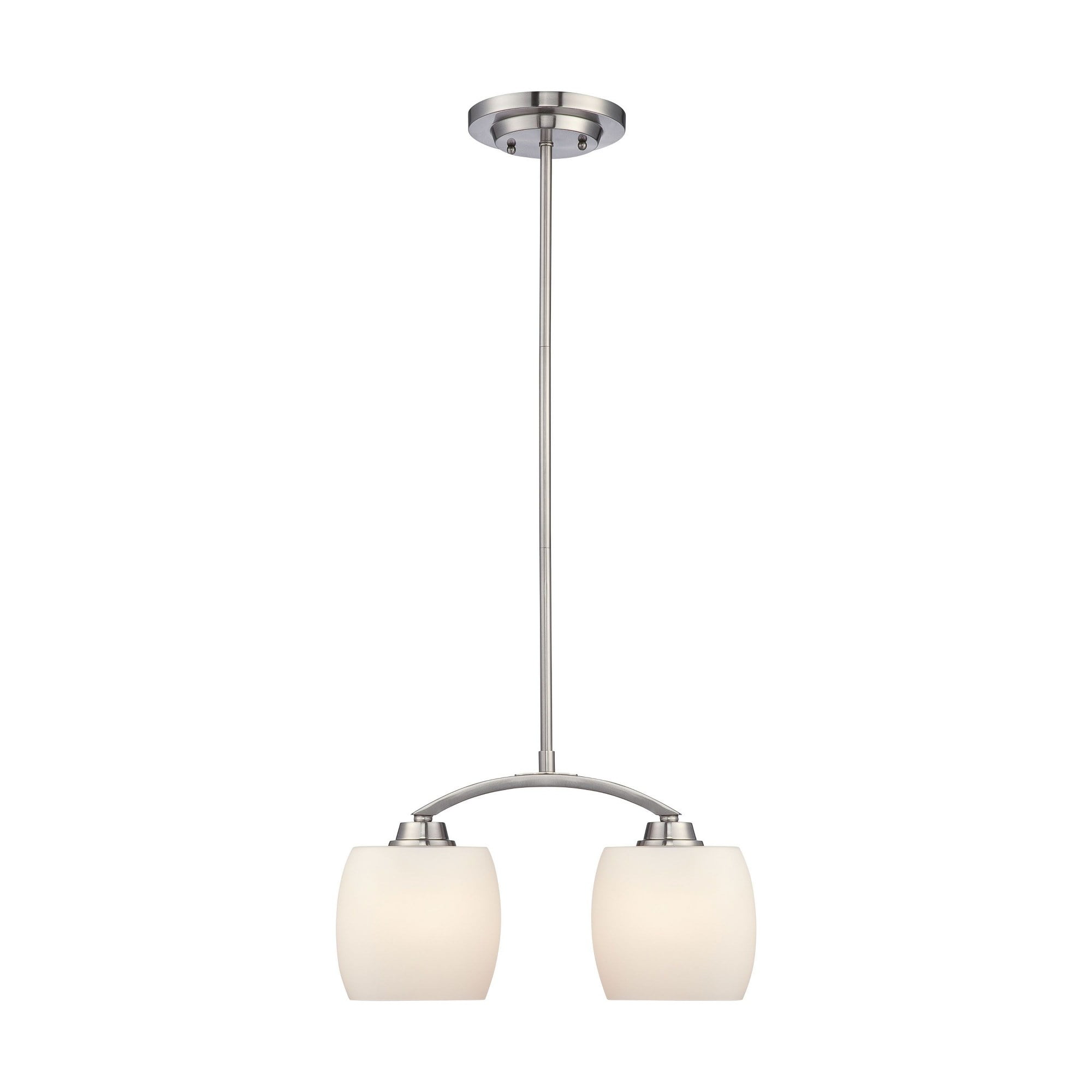 Brushed Nickel Helium 33" Contemporary Mini-Pendant Light