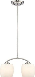 Brushed Nickel Helium 33" Contemporary Mini-Pendant Light