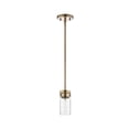 thumbnail image 1 of Nuvo Lighting Intersection 1 Light Mini Pendant Burnished Brass with Clear Glass - Burnished Brass, 1 of 4
