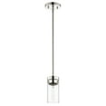 thumbnail image 1 of Nuvo Lighting Intersection 1 Light Mini Pendant Polished Nickel with Clear Glass - Polished Nickel, 1 of 6