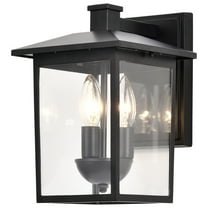 Nuvo Lighting Jamesport Outdoor Small Wall Light Matte Black Finish Clear Glass