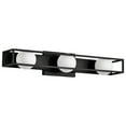 thumbnail image 1 of Nuvo Lighting Jenkins 24 Inch 3 Light LED Vanity Matte Black with Frosted Glass, 1 of 5