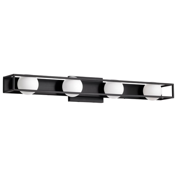 Nuvo Lighting Jenkins 32 Inch 4 Light LED Vanity Matte Black with Frosted Glass