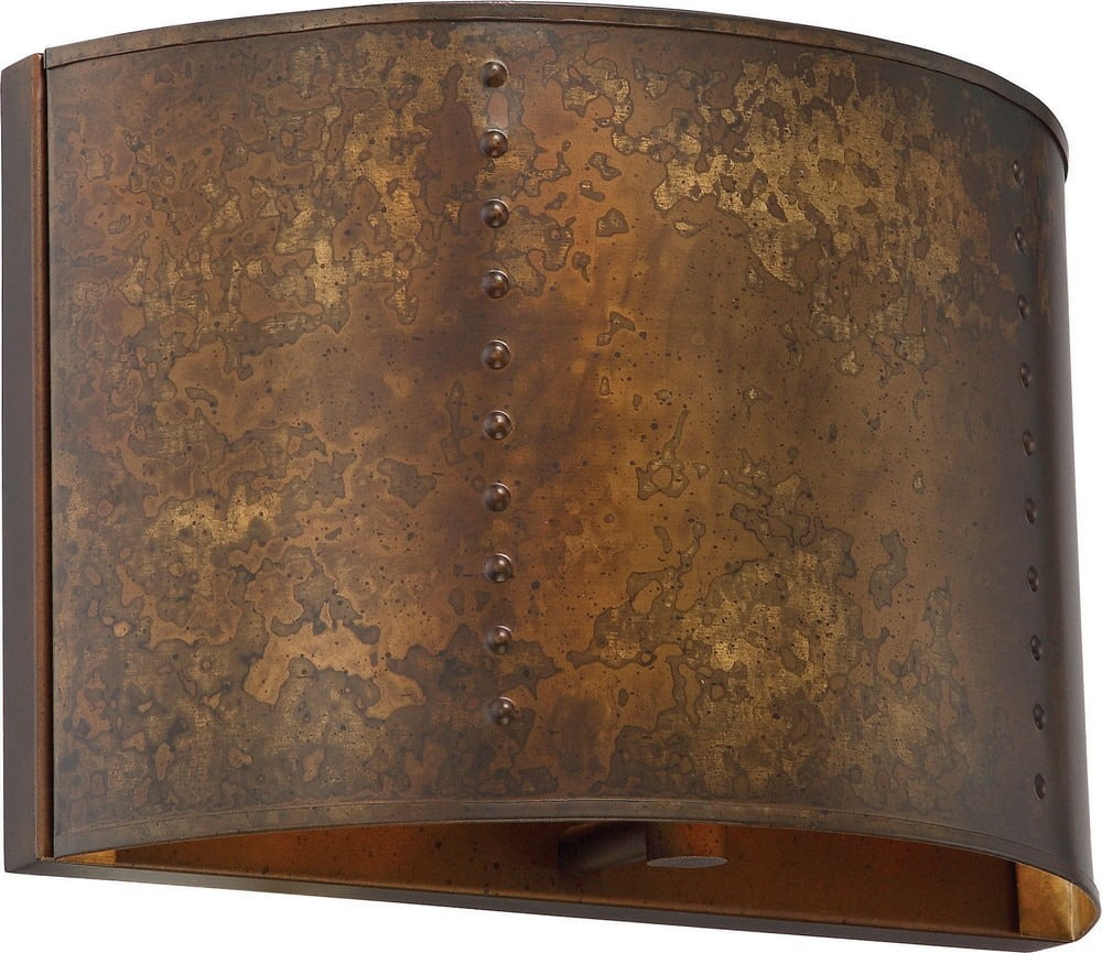 Kettle 8'' Weathered Oxidized Bronze/Brass 1-Light Wall Sconce