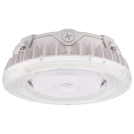 X - Light White Utilitarian Aluminum Flush Mount Light