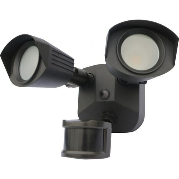 Nuvo Lighting LED Security Light - Dual Head - Bronze Finish - 3000K - with Motion Sensor - 120V