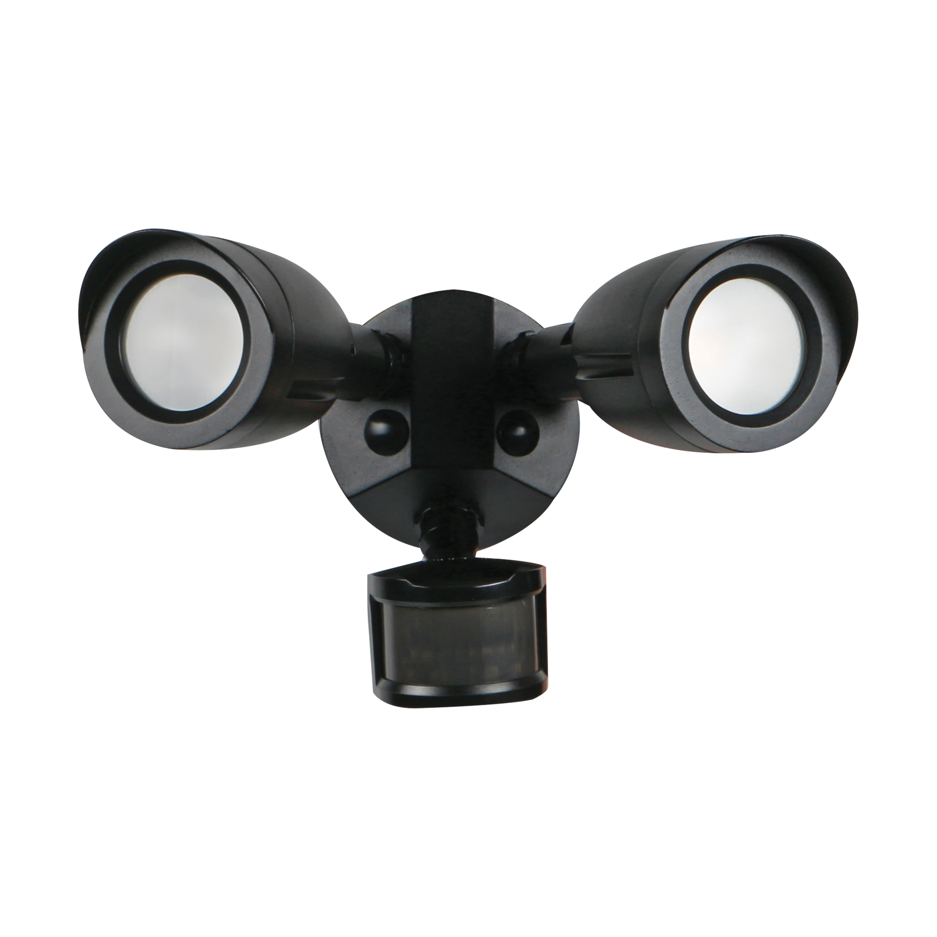 Nuvo Lighting LED Security Light Dual Head With Motion Sensor Black ...
