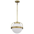 thumbnail image 1 of Nuvo Lighting Lakeshore 1 Light Medium Pendant - Natural Brass Finish - White Opal Glass - Natural Brass, 1 of 16