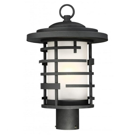 Nuvo Lighting Lansing; 1 Light Outdoor Post Lantern with Etched Glass