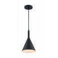 thumbnail image 1 of 60/7127-Nuvo Lighting-Lightcap-1 Light Small Pendant in Mid-Century Modern Style-7.75 Inches Wide by 12.5 Inches High-Matte Black Finish, 1 of 7