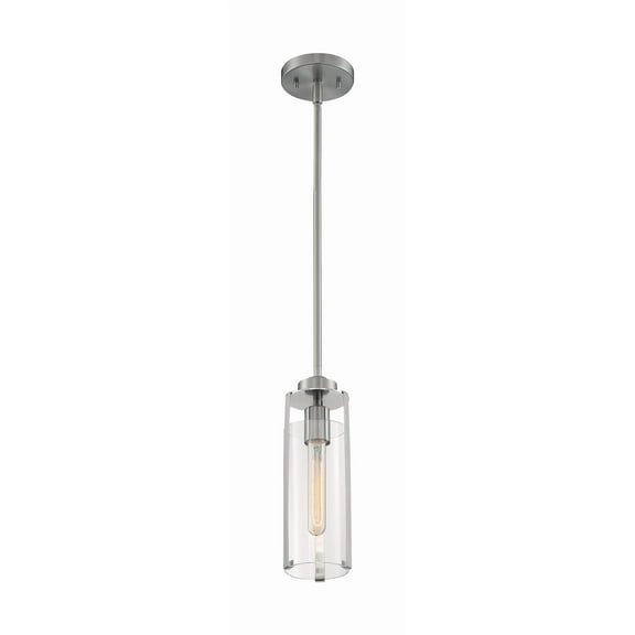 60/7140-Nuvo Lighting-Marina-1 Light Mini Pendant in Modern/Contemporary Style-4.75 Inches Wide by 13.25 Inches High-Brushed Nickel Finish