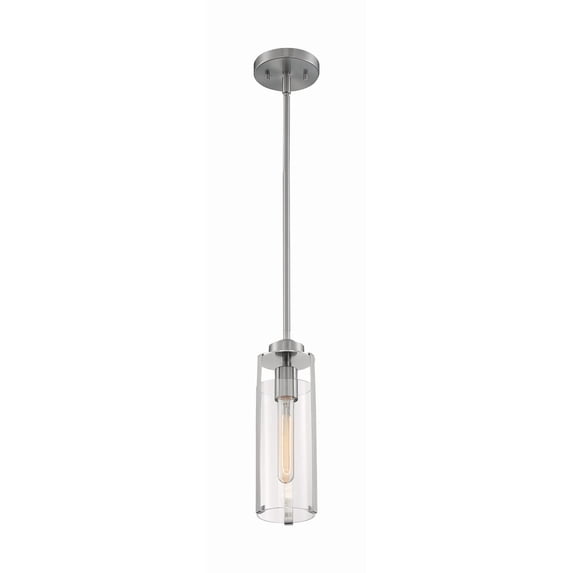 60/7140-Nuvo Lighting-Marina-1 Light Mini Pendant in Modern/Contemporary Style-4.75 Inches Wide by 13.25 Inches High-Brushed Nickel Finish