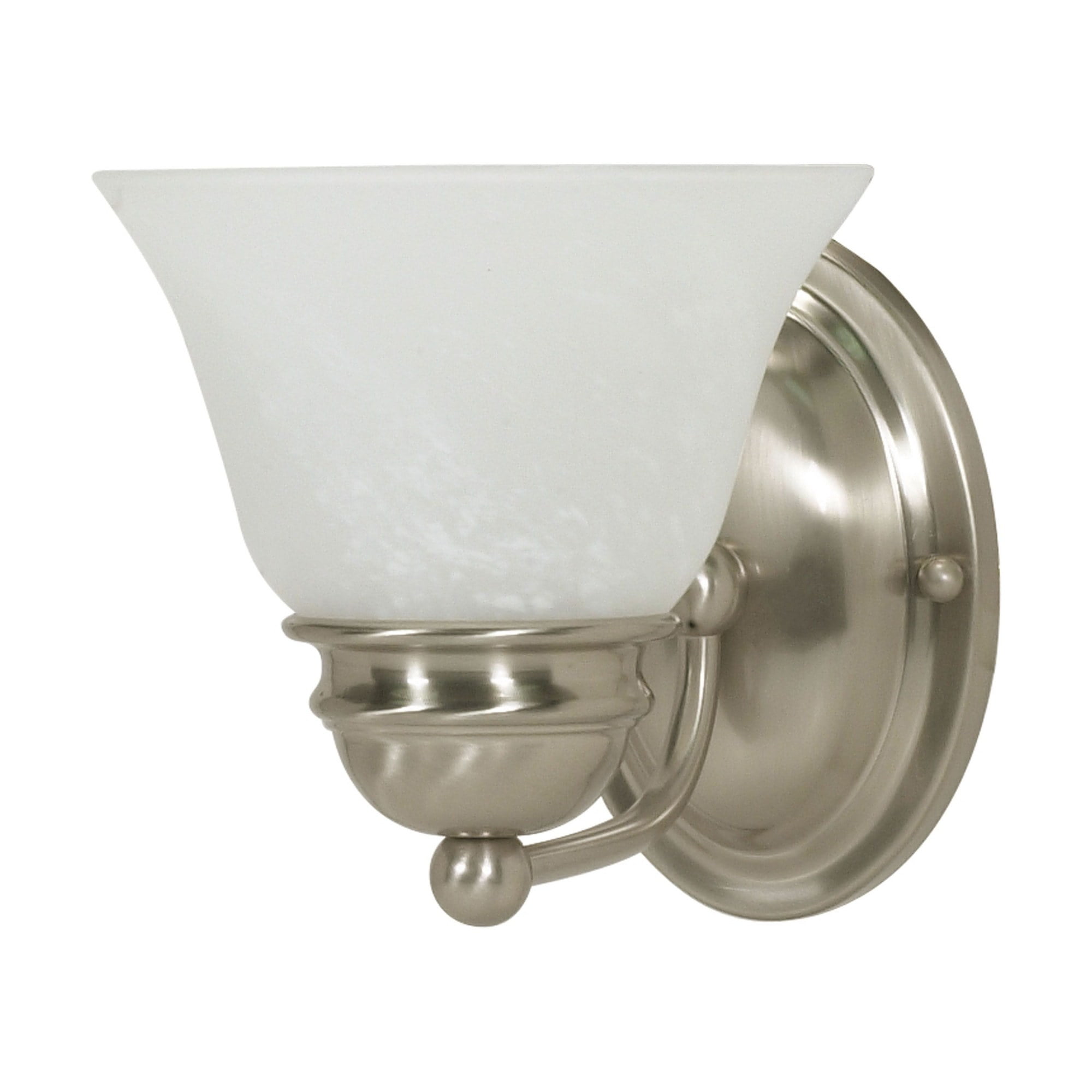 Brushed Nickel Frosted Glass 7" Vanity Light Fixture