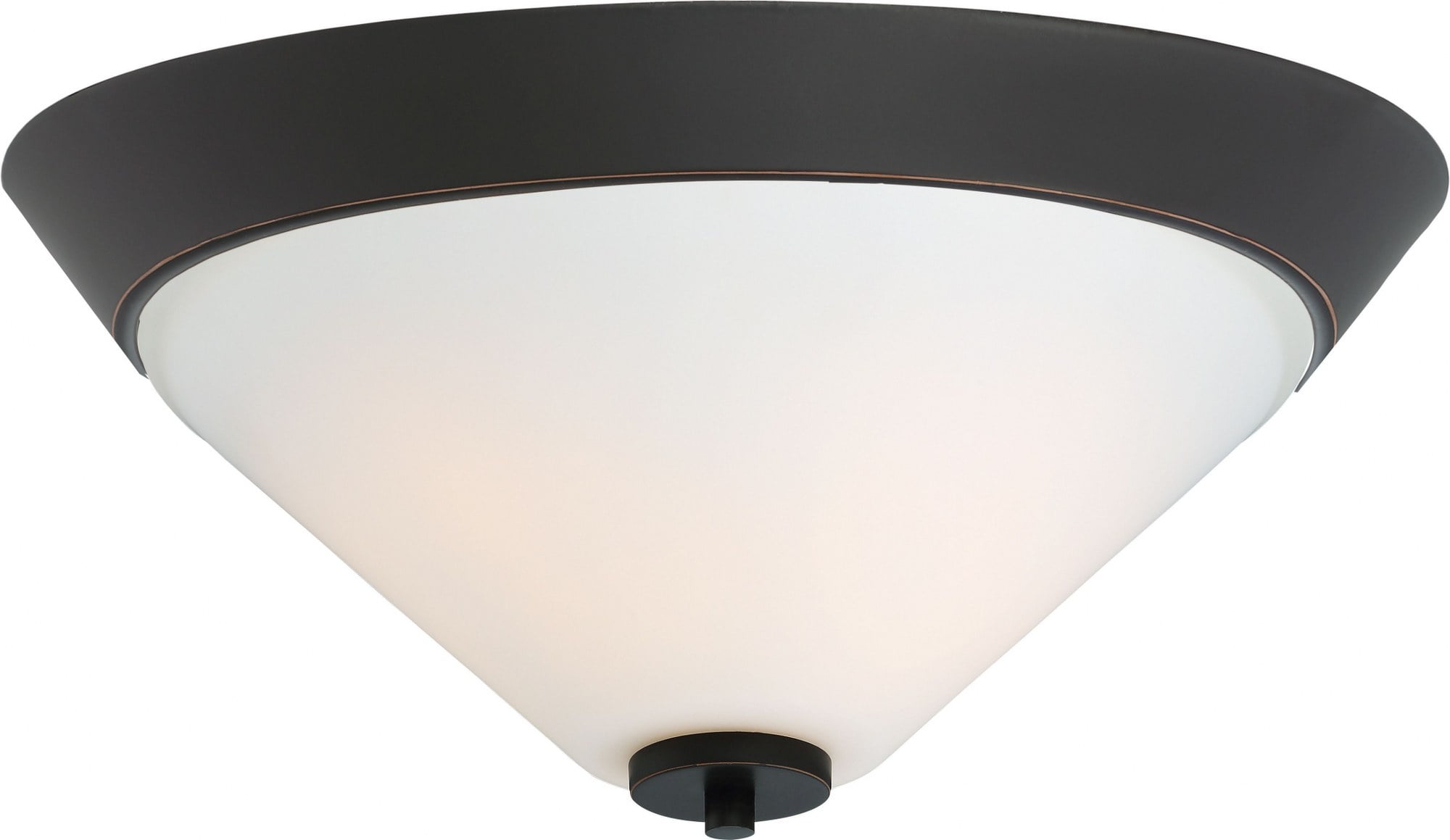 Nome Mahogany Bronze 16.88" Flush Mount Ceiling Light